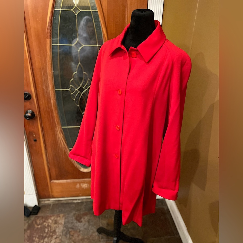 Pierrette Bright Red long  Overcoat